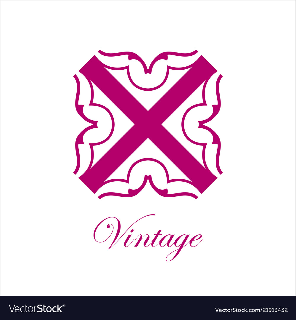 Vintage ornamental logo