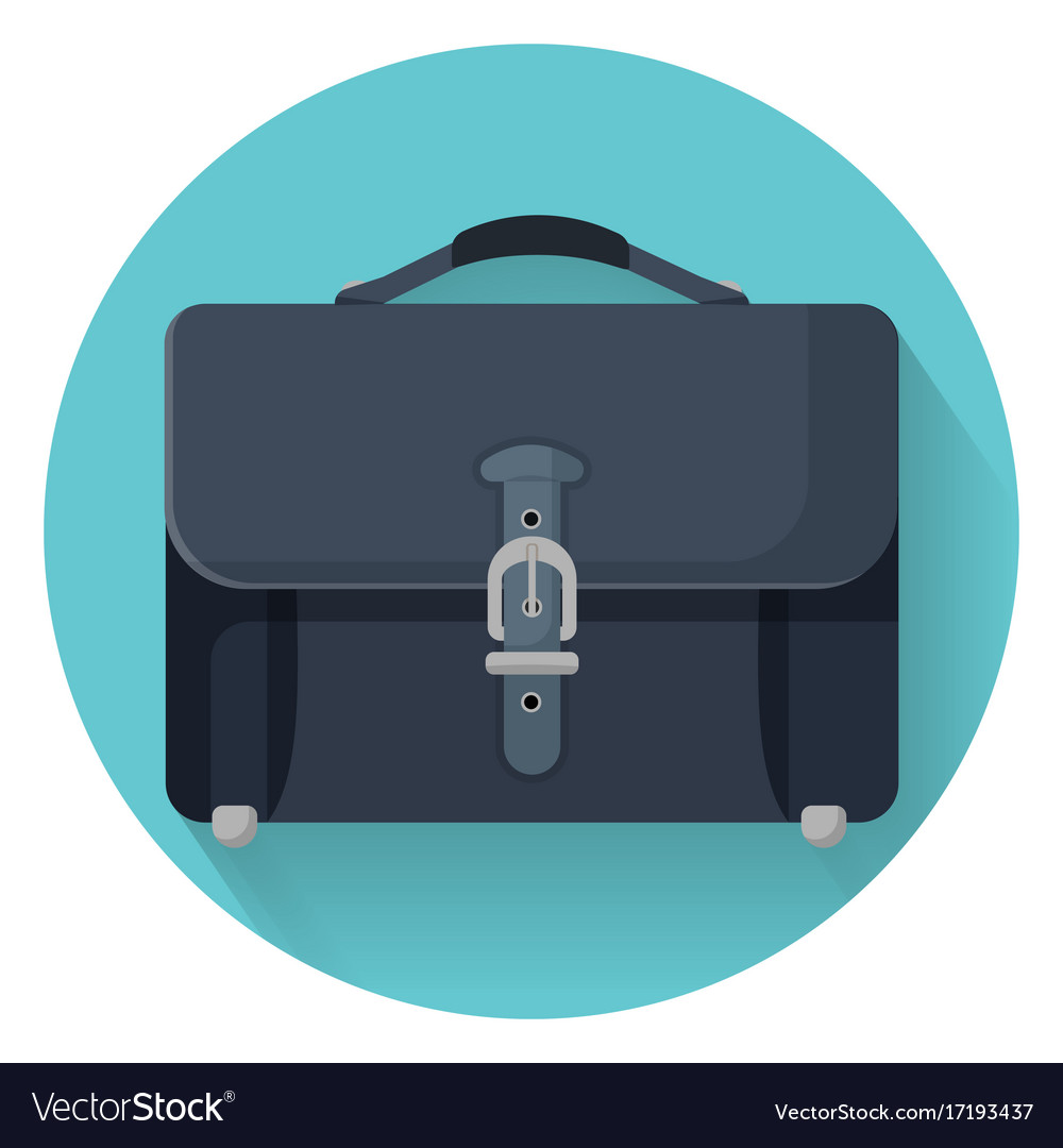 Businessman briefcase with leather lock Royalty Free Vector