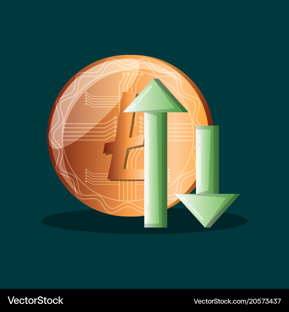 Cryptocurrency concept design Royalty Free Vector Image