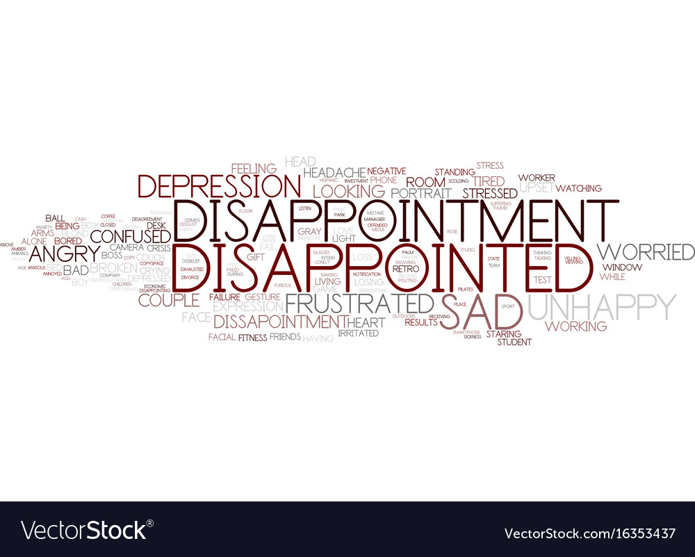 disappointment-word-cloud-concept-royalty-free-vector-image