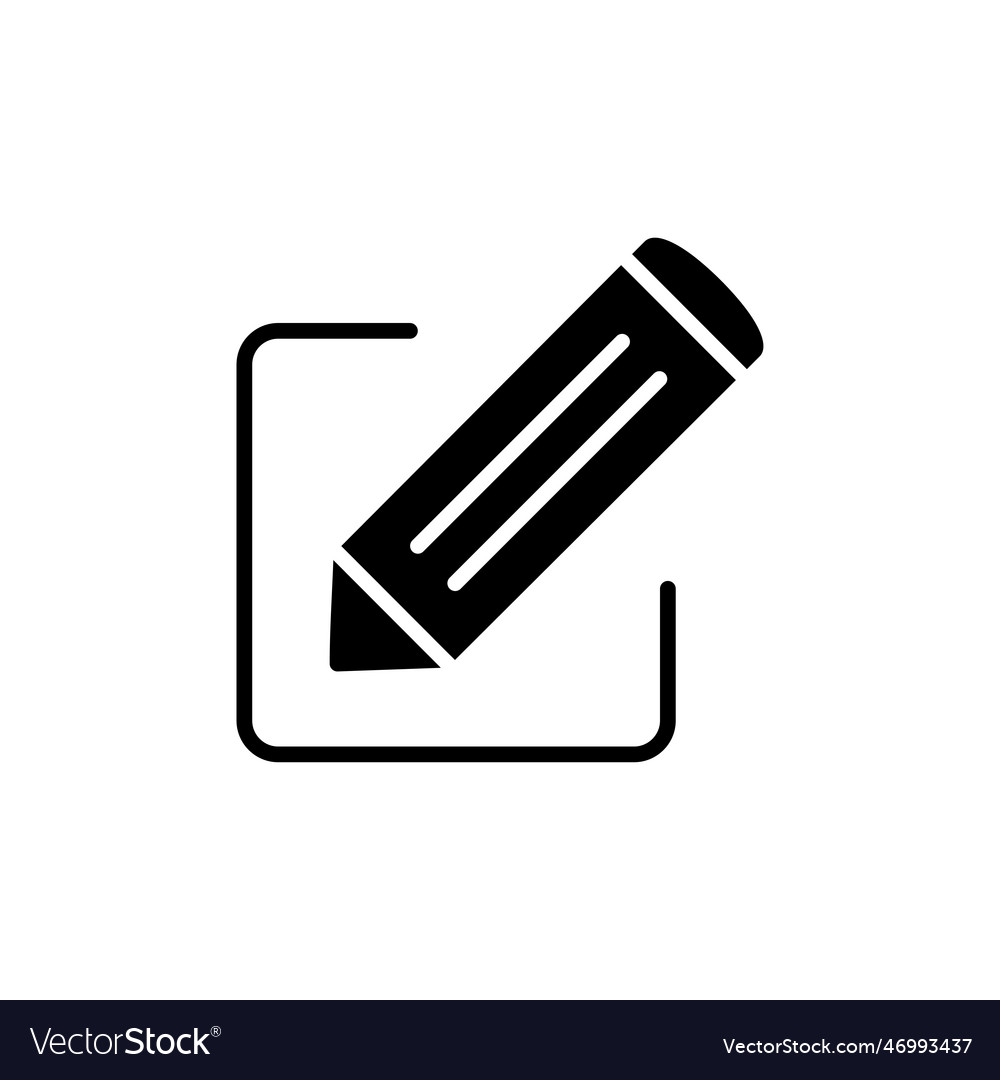 Edit icon document sign and symbol pencil Vector Image
