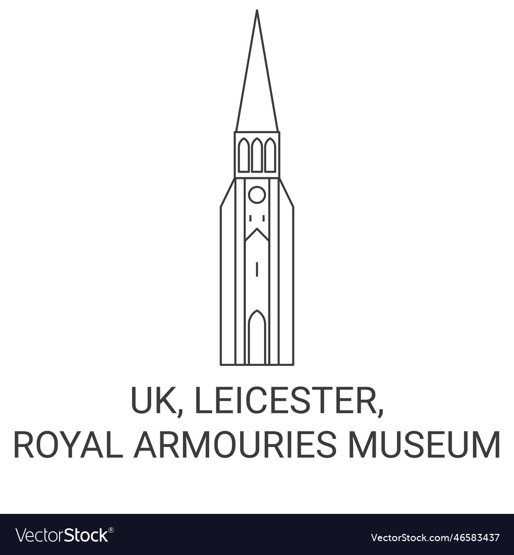 England Leicester Royal Armouries Museum Travel Vector Image