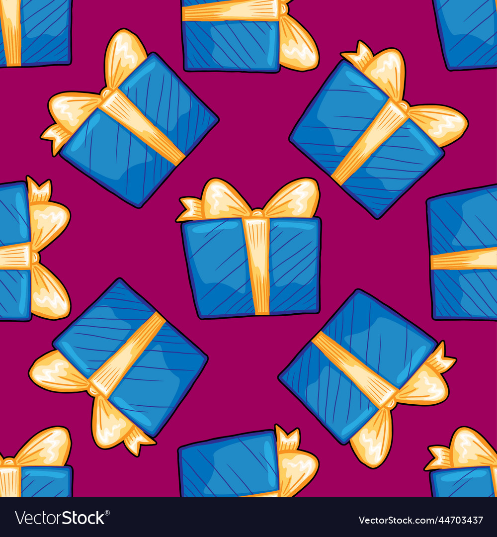 Gift boxes seamless pattern