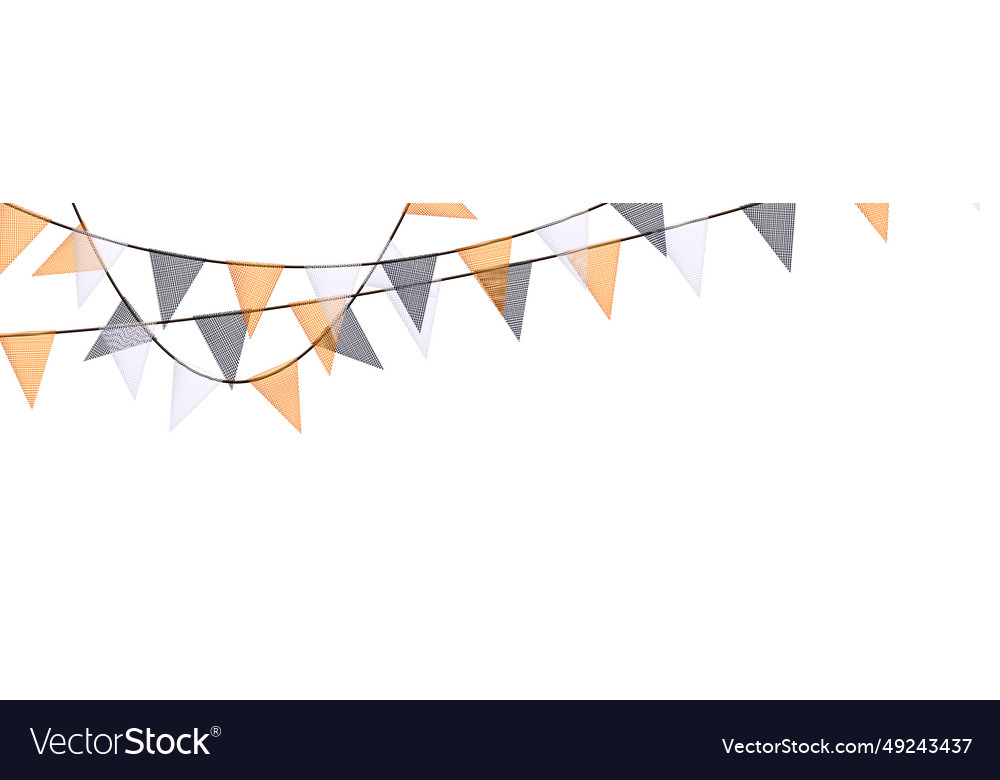 Halloween colorful bunting garlands with flags