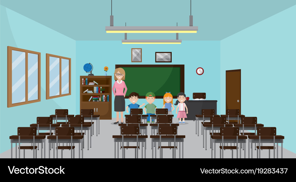School classroom design Royalty Free Vector Image