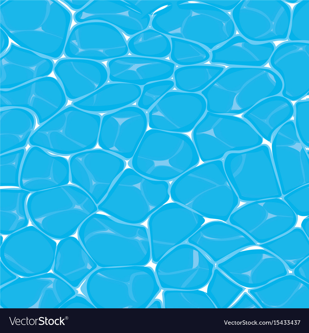 Top view caustics in blue swimming pool or Vector Image