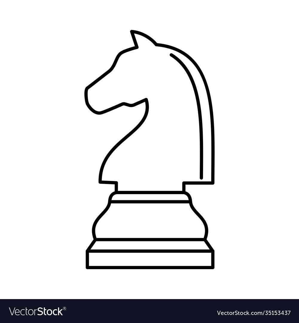 knight chess piece vector