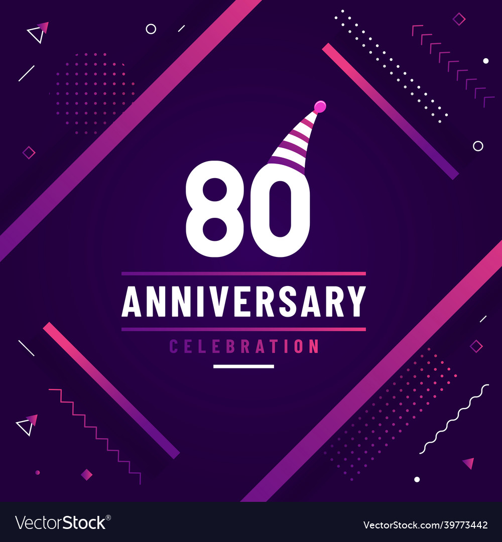 80 years anniversary greetings card Royalty Free Vector
