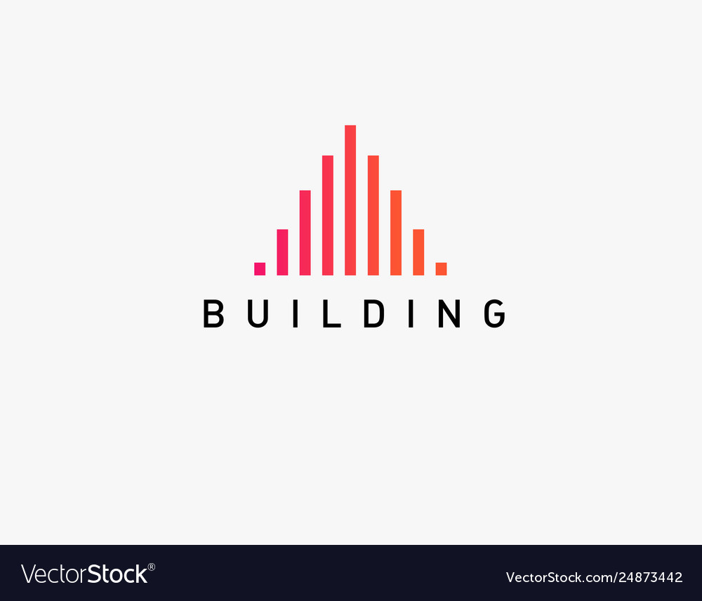 Abstract logo icon geometric line building company