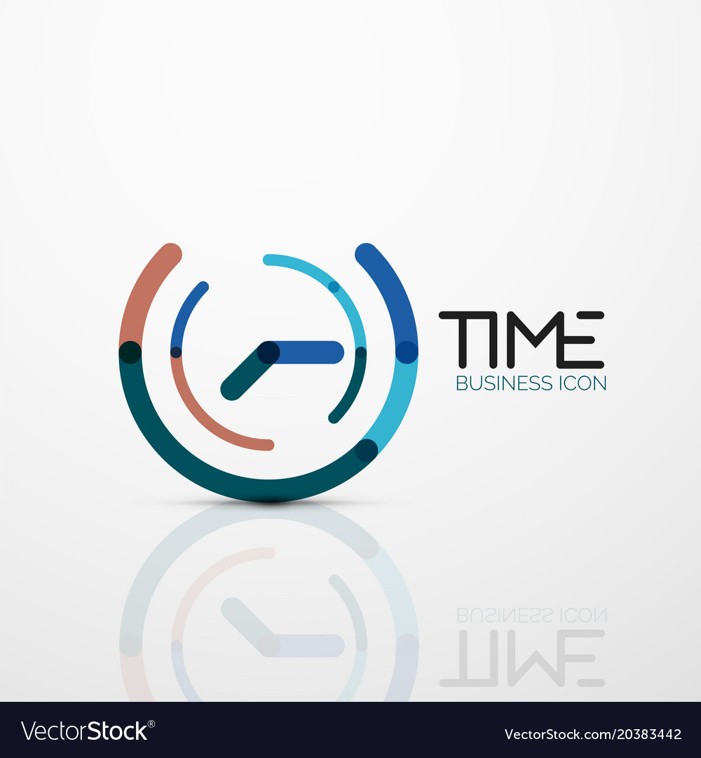 Abstract logo idea time concept or clock