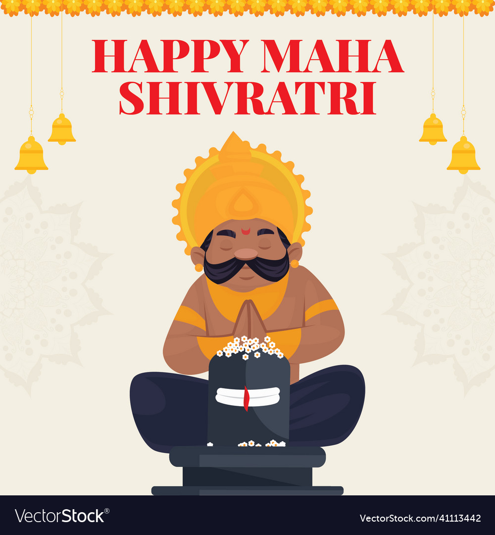 Banner design of happy maha shivratri vector image Banner design of happy maha shivratri