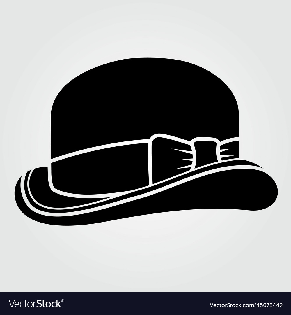 Bowler hat isolated on white background Royalty Free Vector