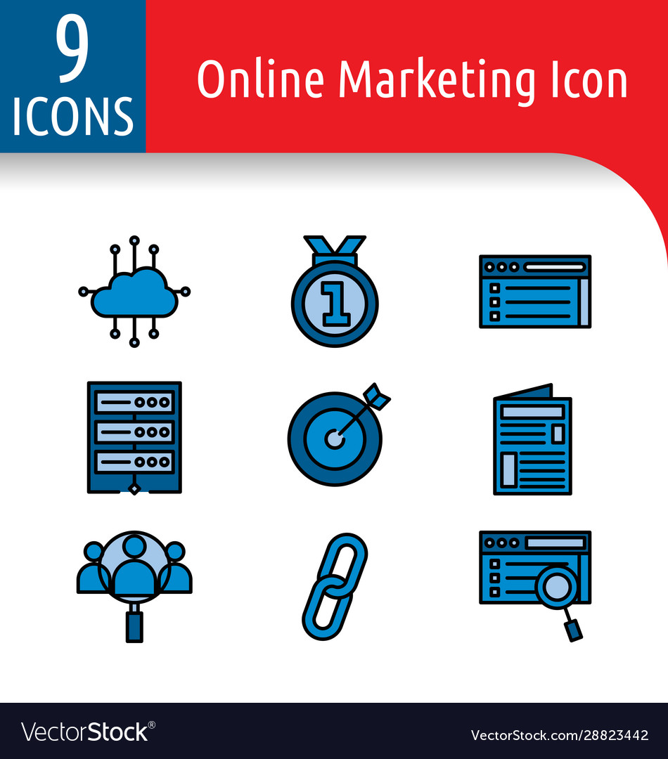 Online market color icon