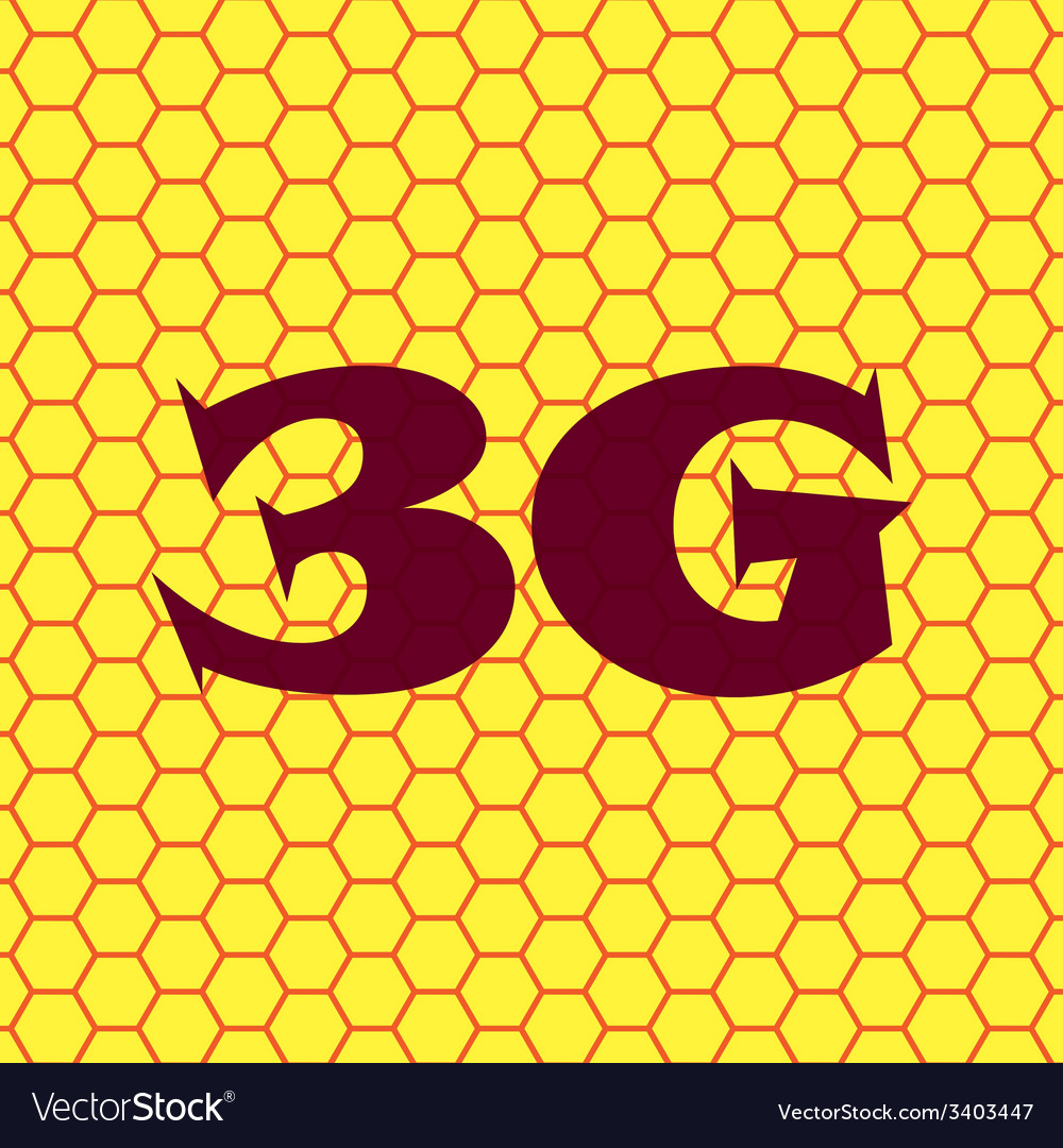 3g icon symbol flat modern web design with long