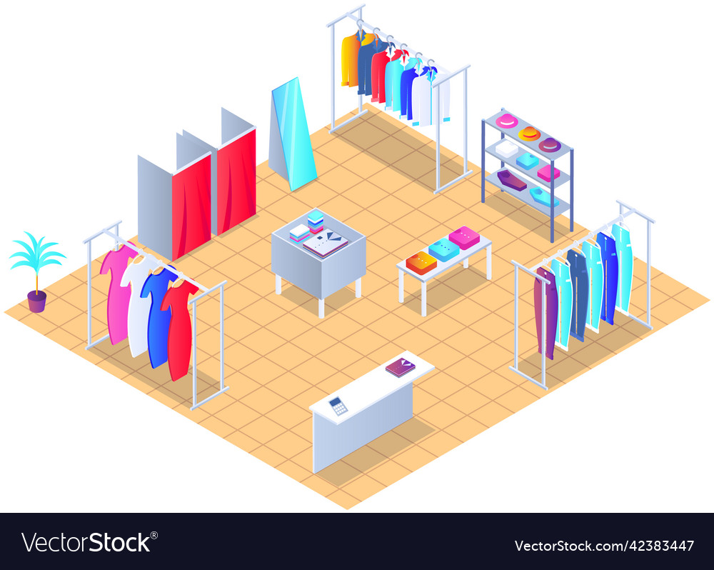 customer-choosing-clothes-in-store-shop-assistant-vector-image