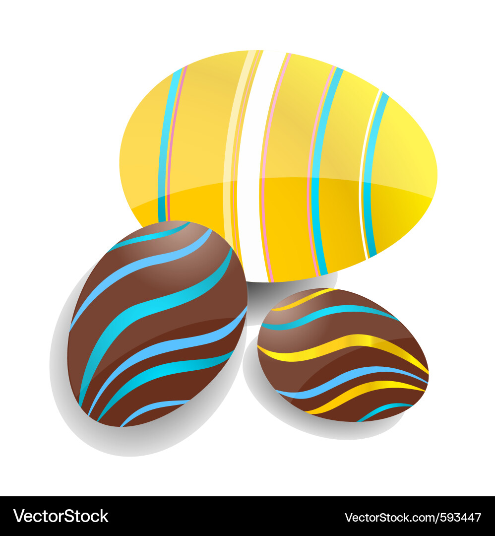 Easter eggs set Royalty Free Vector Image - VectorStock