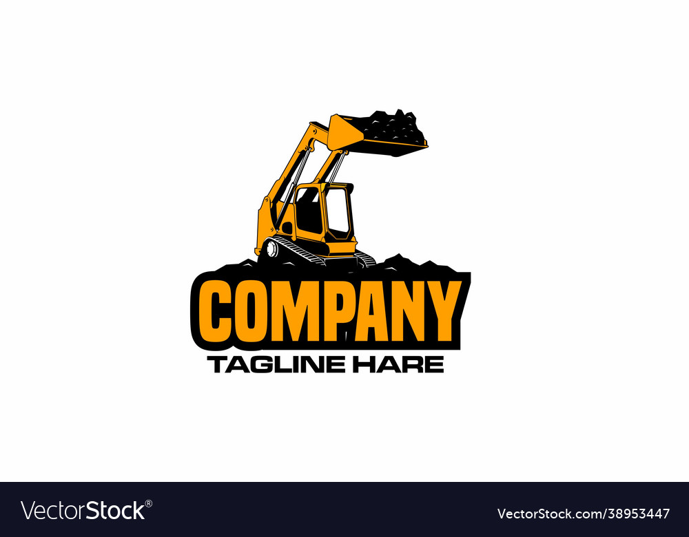 Excavator logo Royalty Free Vector Image - VectorStock