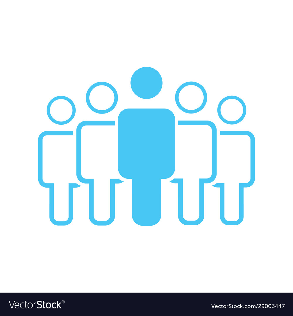 Group Five People Or Users Standing Royalty Free Vector