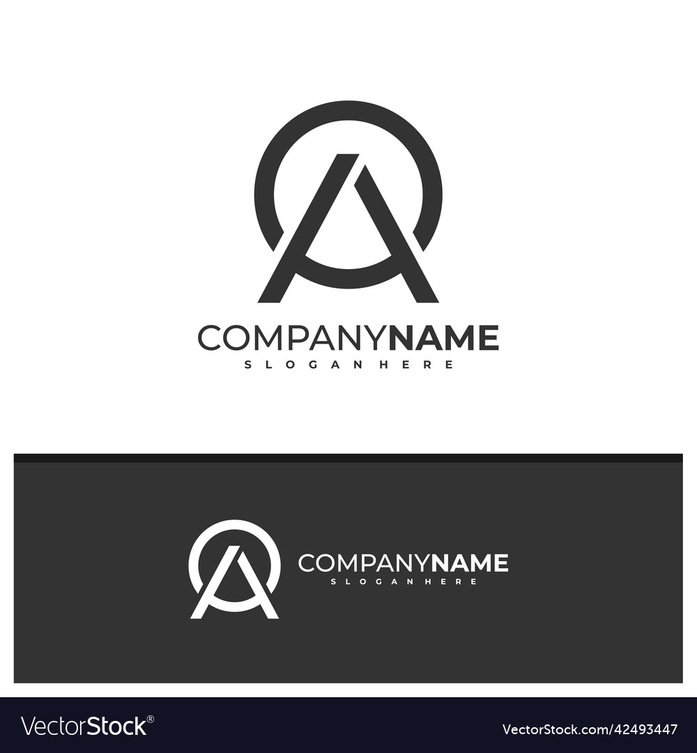 Letter c a logo design creative Royalty Free Vector Image