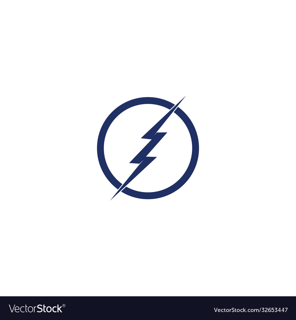 Lightning thunder bolt electricity logo design