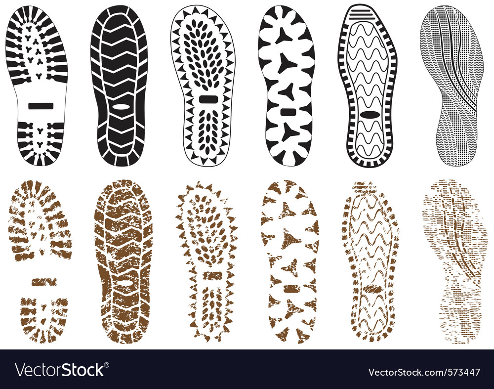 Set of footprints Royalty Free Vector Image - VectorStock