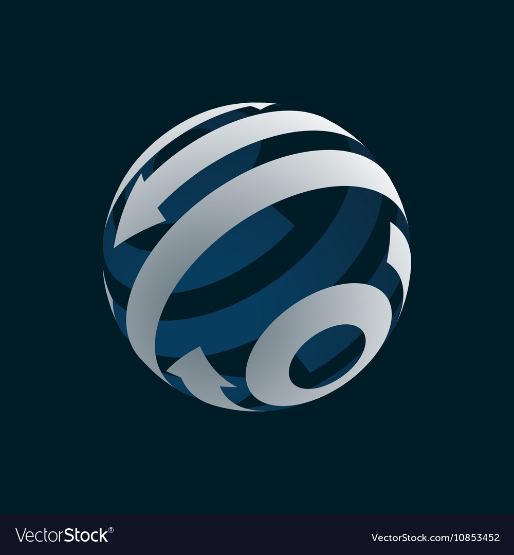 Abstract globe logo element Royalty Free Vector Image