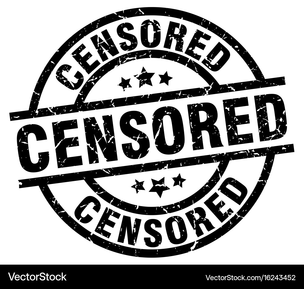 Censored Round Grunge Black Stamp Royalty Free Vector Image