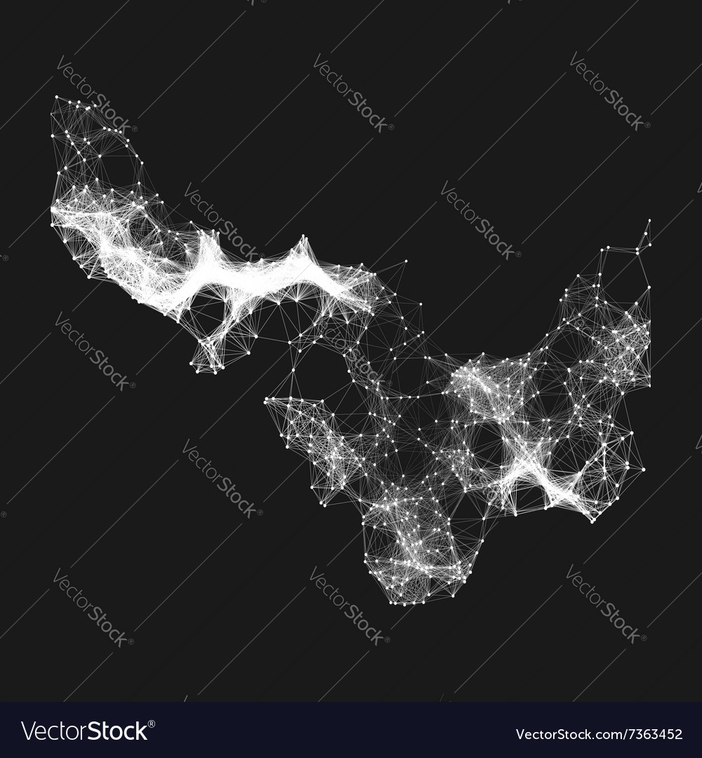Connection structure wireframe Royalty Free Vector Image