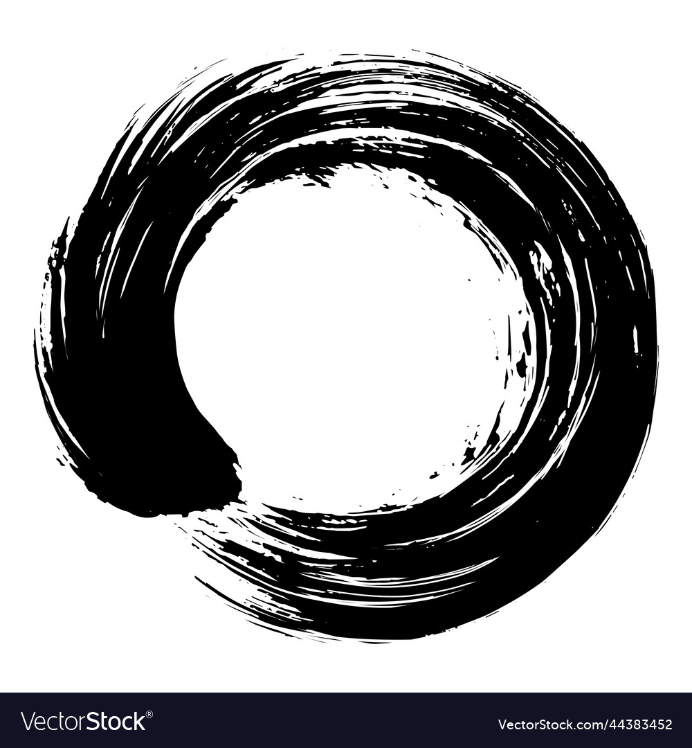 Enso zen japanese circle brush stroke shodo art