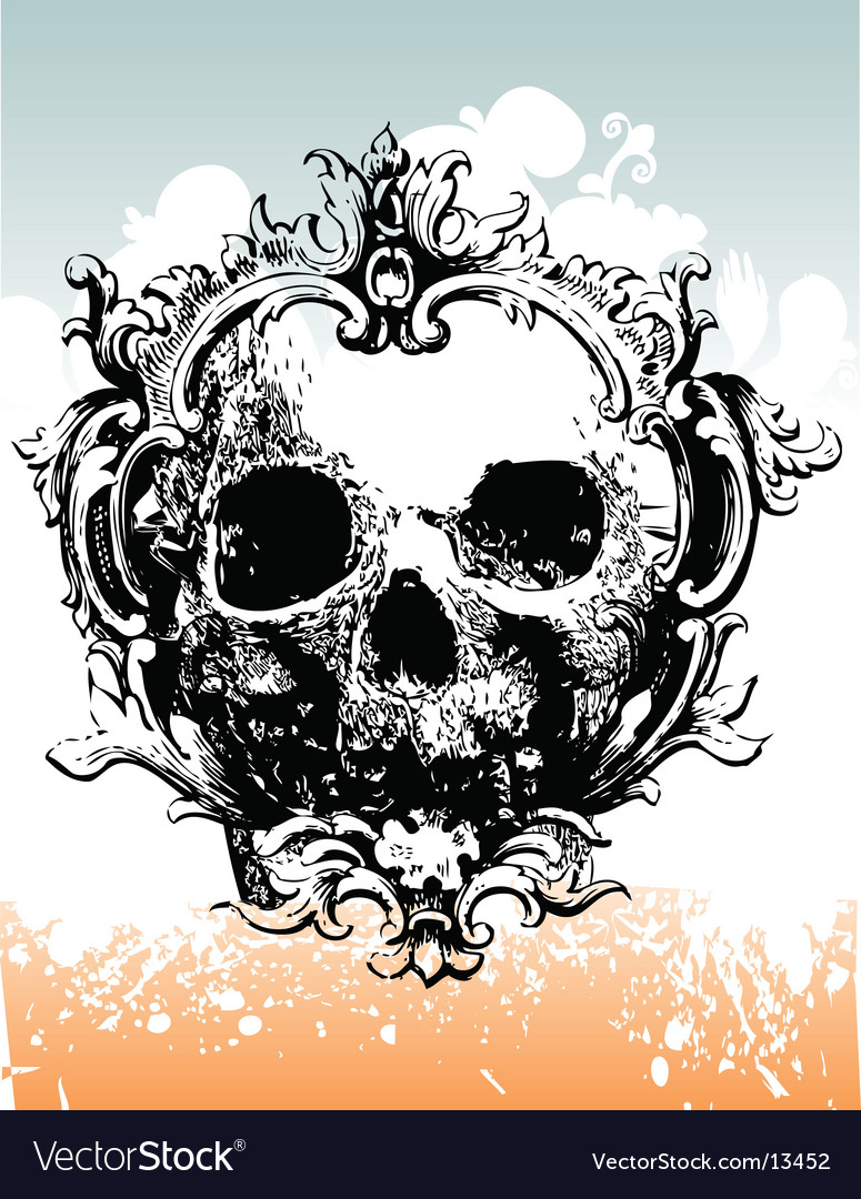 Grunge skull