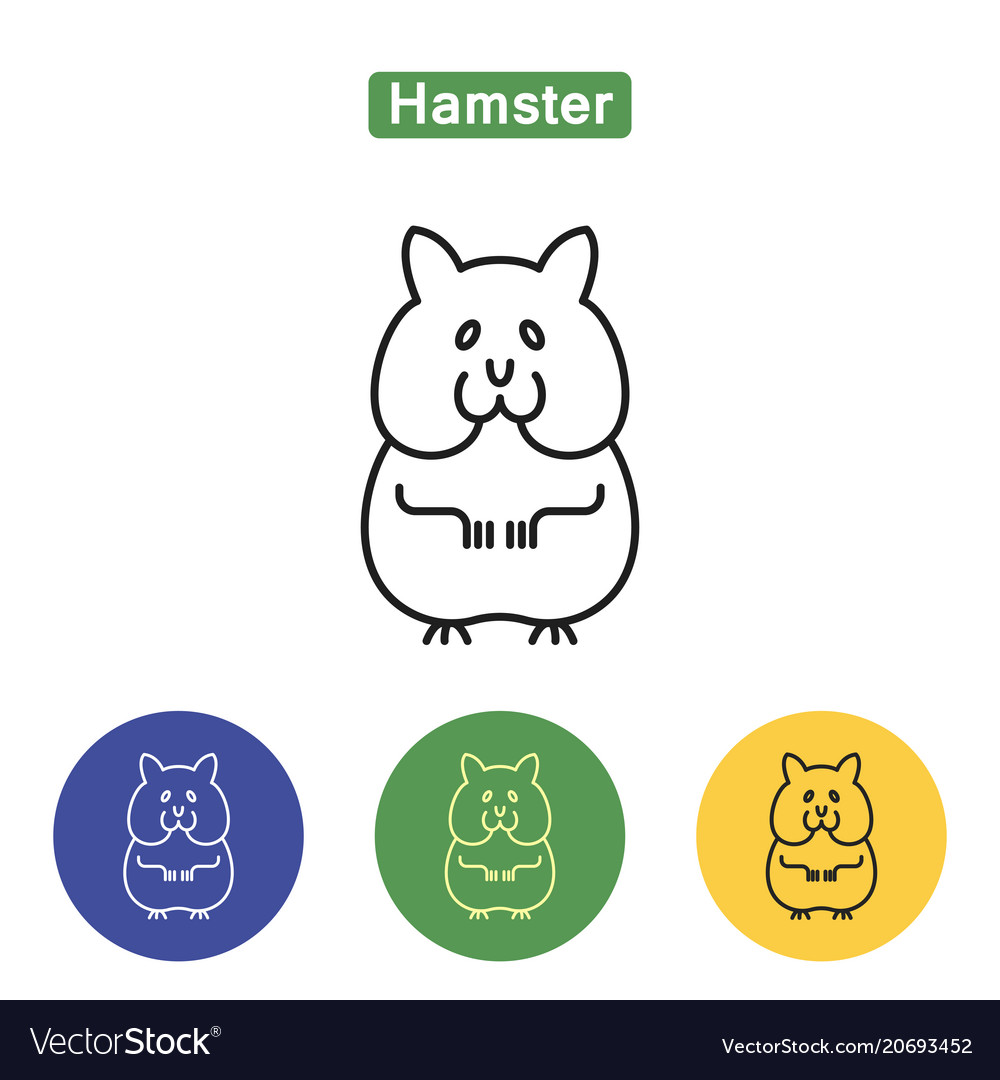 Hamster line icon