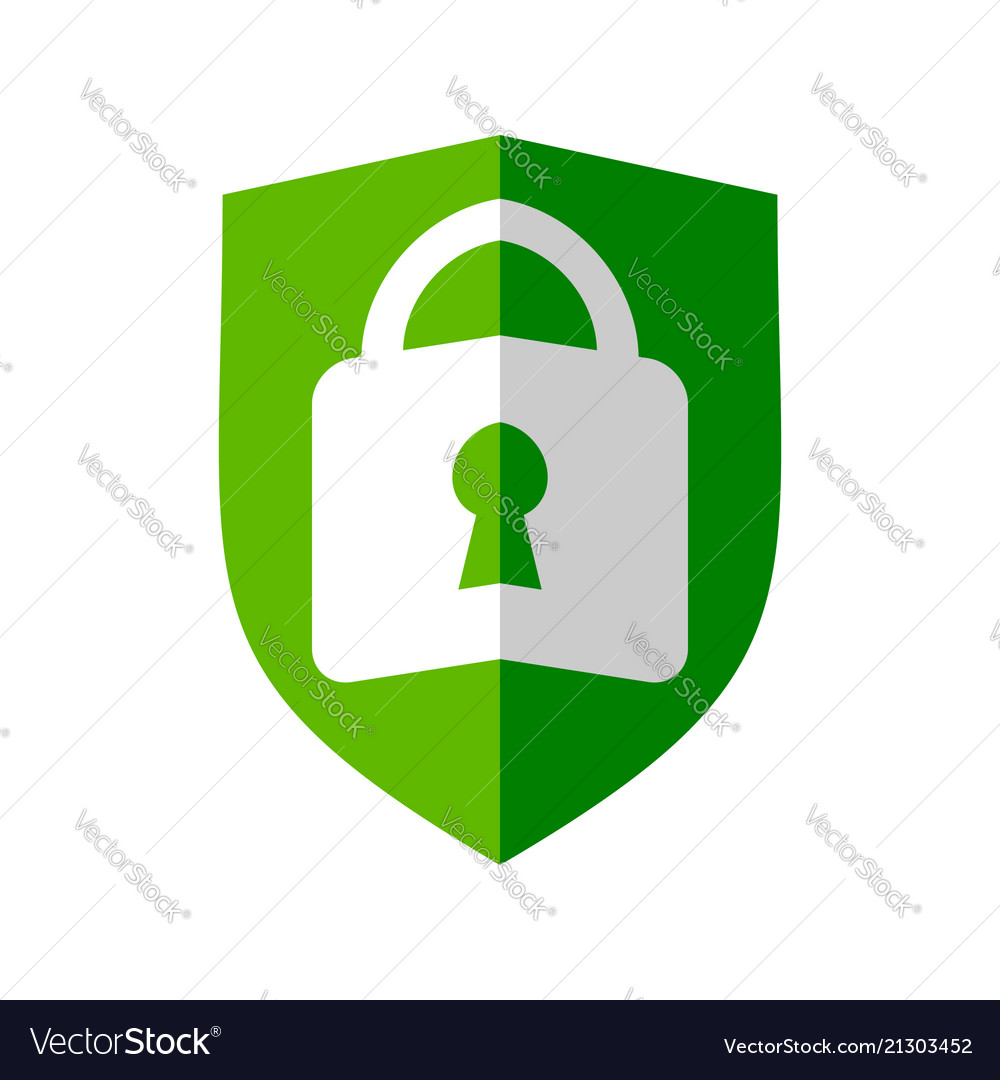 lock folded shield symbol design royalty free vector image