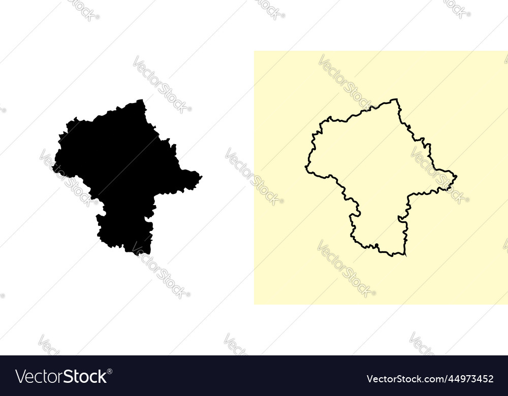 Mazowieckie map poland europe filled and outline Vector Image