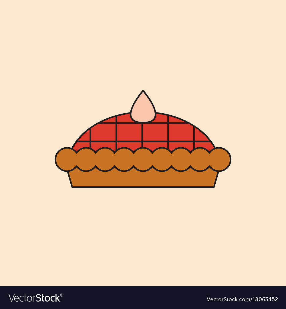 Pie cake icon happy thanksgiving day autumn