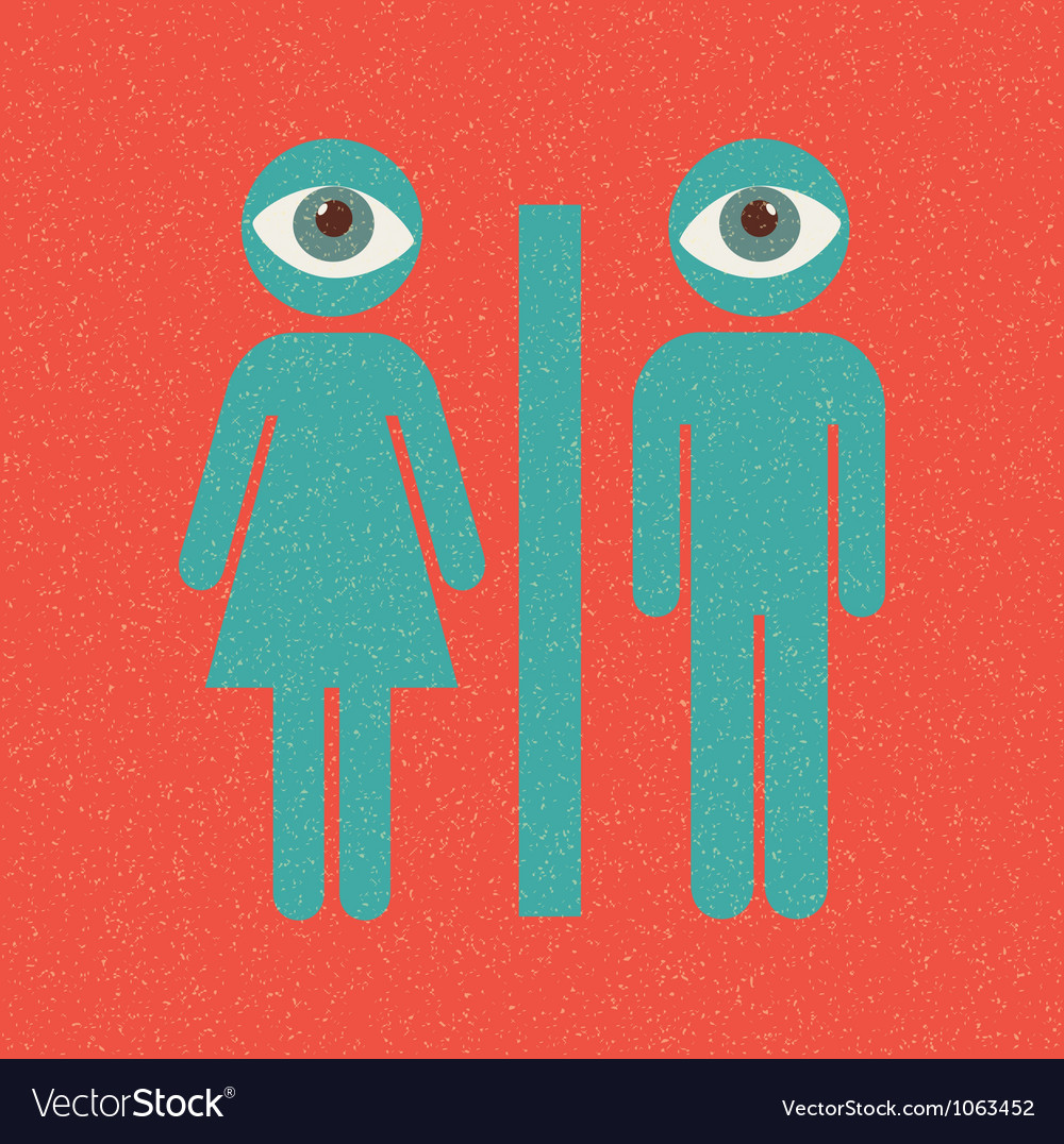 Restroom retro poster Royalty Free Vector Image