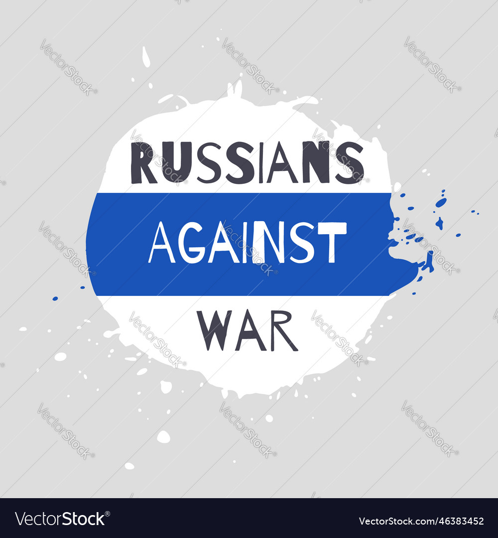 Russians against war new national country flag Vector Image