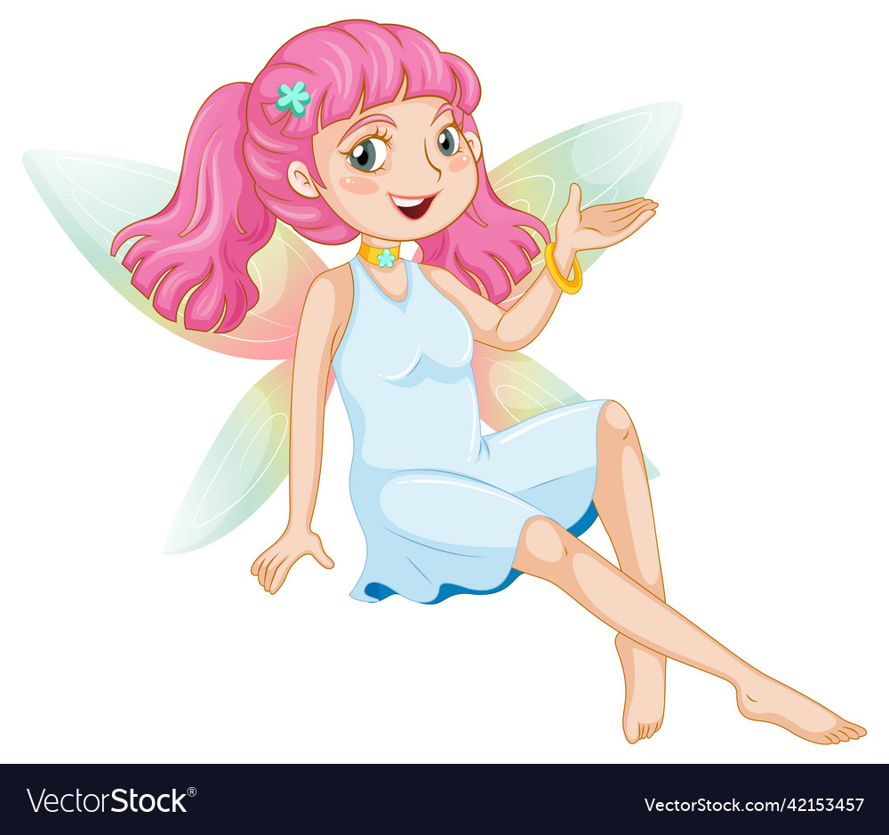 Fantastic fairy girl cartoon character Royalty Free Vector