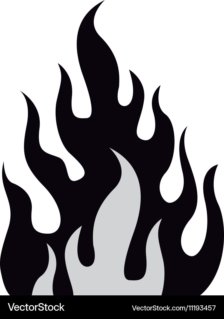 Fire flame burning Royalty Free Vector Image - VectorStock