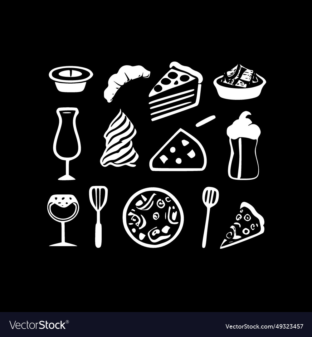 Food - black and white isolated icon Royalty Free Vector