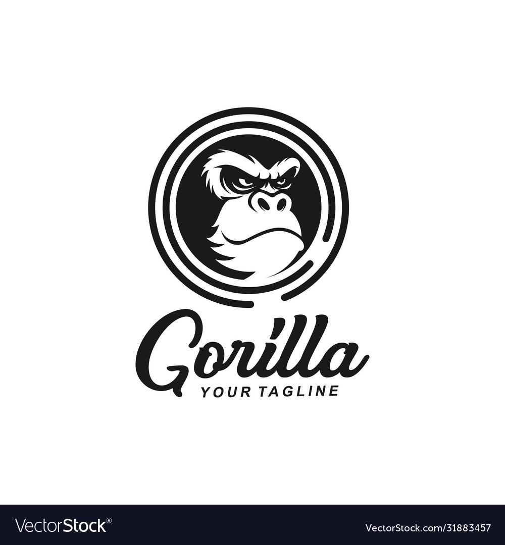 Gorilla logo design template idea vector image Gorilla logo design template idea