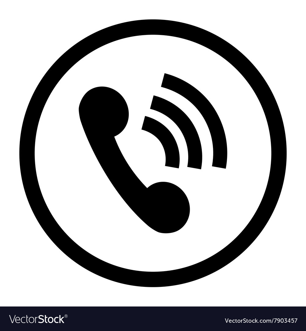 Phone icon connection black Royalty Free Vector Image