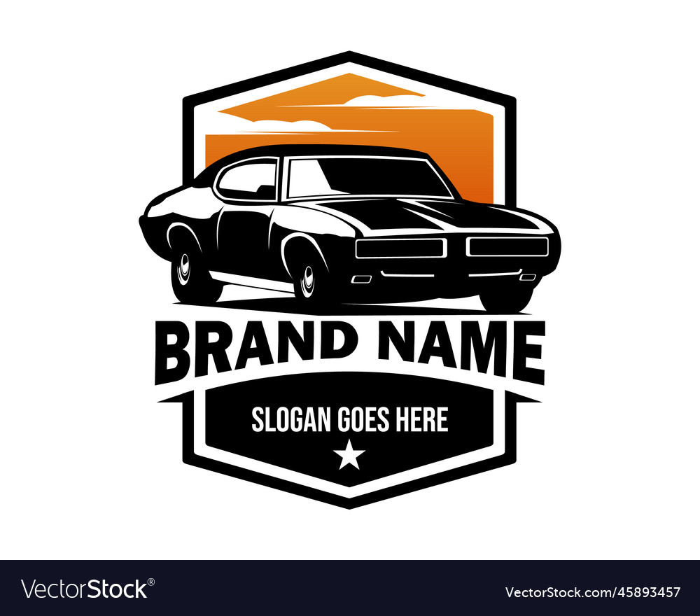 Pontiac gto judge logo seen from the side Vector Image