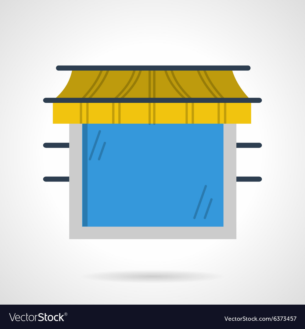 Storefront window flat color icon