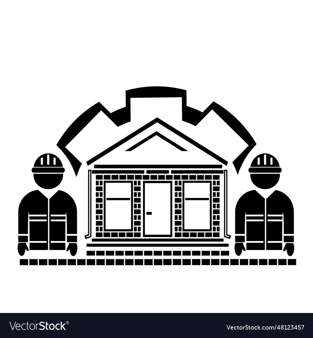 Web icon of a construction contractor Royalty Free Vector