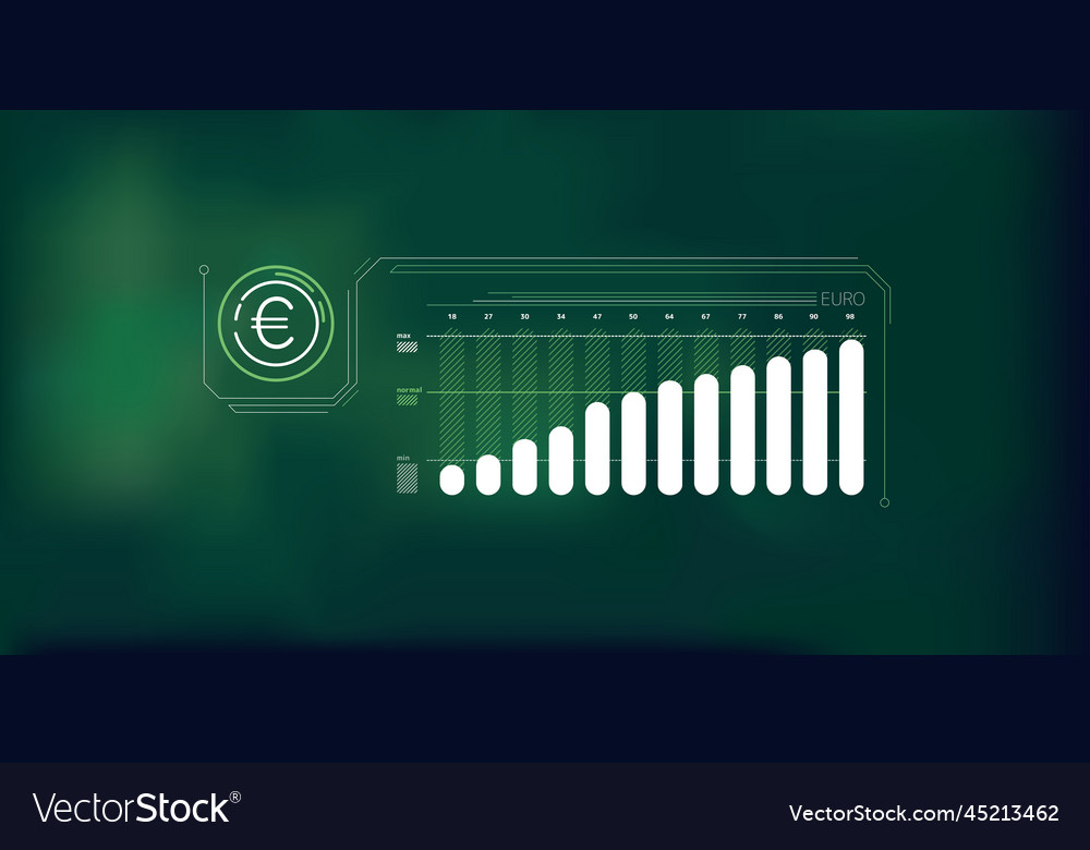 abstract-simple-infographics-about-euro-price-vector-image