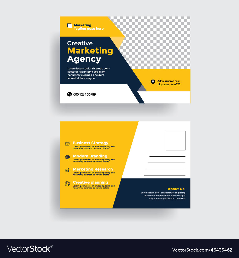 Business post card design corporate