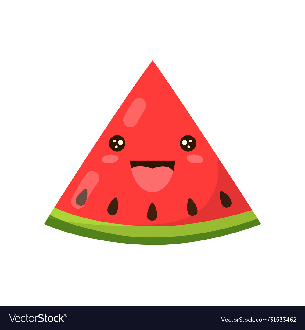 Cartoon watermelon isolated on white Royalty Free Vector