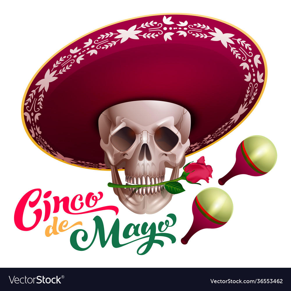 Cinco de mayo text lettering template greeting