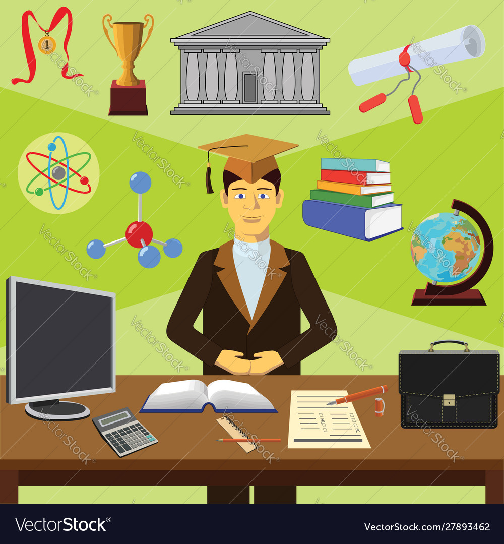 Color clip art infographics education Royalty Free Vector