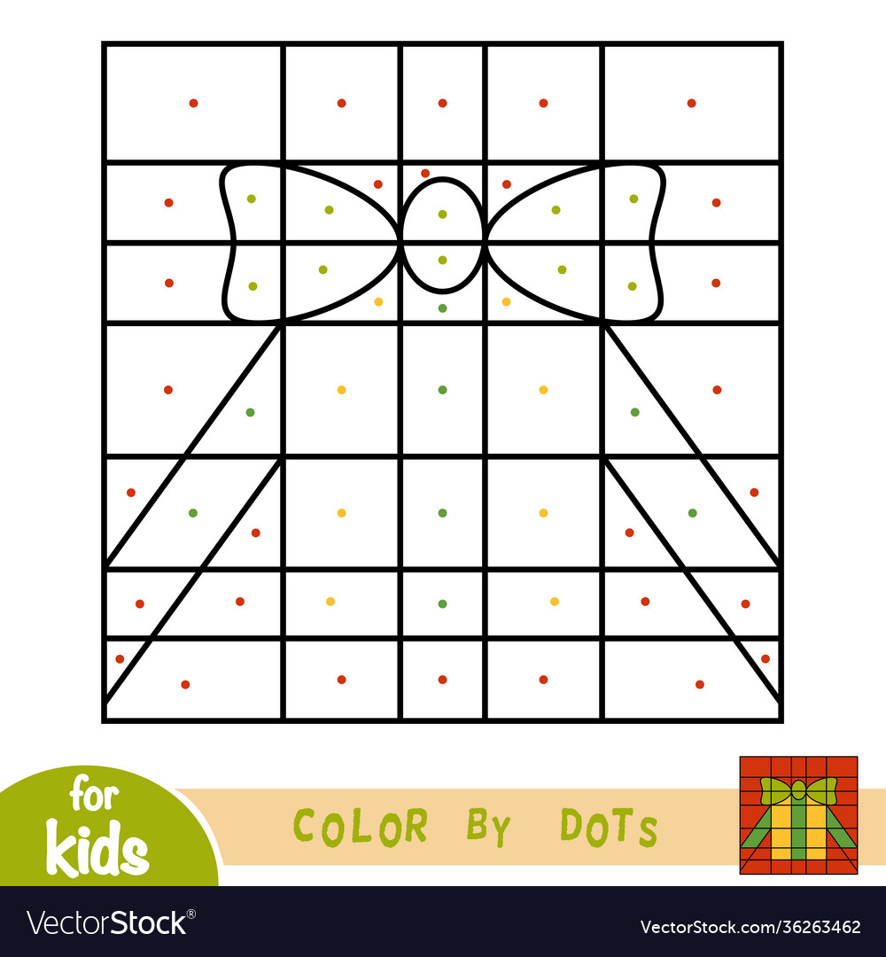 Color dots game for children gift Royalty Free Vector Image